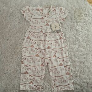 Kate Quinn Baby Romper with Animal Print